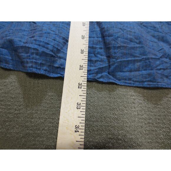 Forsyth of Canada Mens Shirt 2XL Blue Linen Long Sleeve Button Down Pocket - Picture 9 of 9